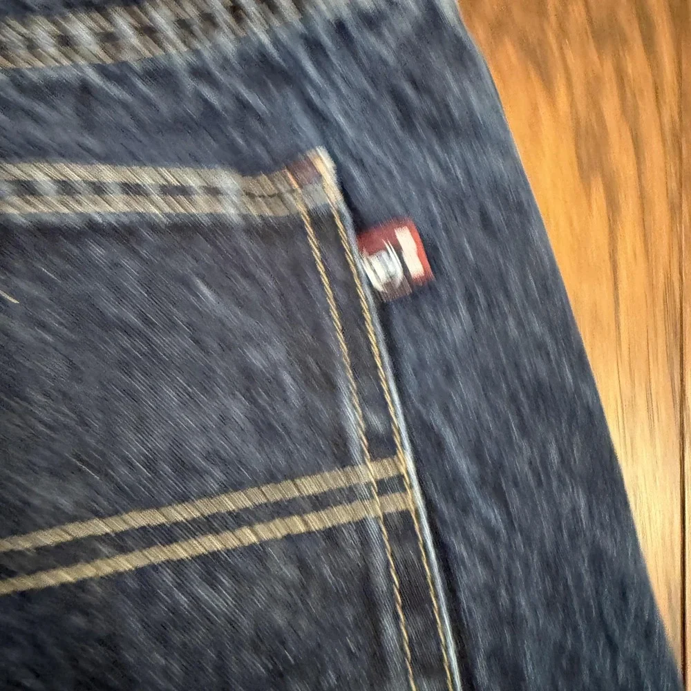 Vintage Phat Farm Jeans Mens 32x34 Blue White Ombre Script Baggy Y2K Streetwear